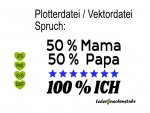 Spruch 50% Mama Papa 100% Ich Sterne